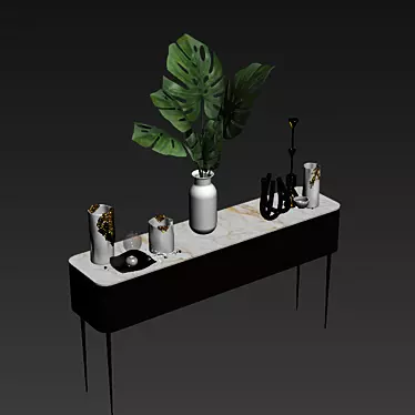 Sleek Console Table 3D model image 1 