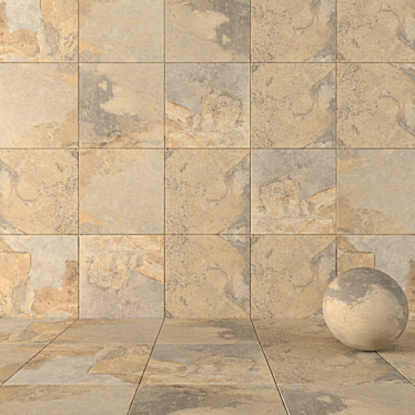 Kayah Autumn Stone Wall Tiles 3D model image 1 