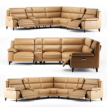 Boulevard Plush Modular Sofa 3D model image 1 