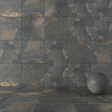 Kayah Rust Stone Wall Tiles 3D model image 1 