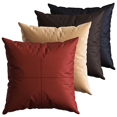 Faux Leather Decorative Pillows 3D model image 1 