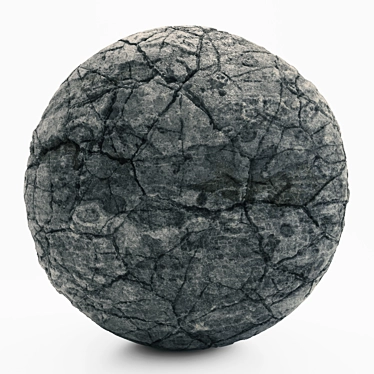 Black Rock VRAY PBR Material 3D model image 1 