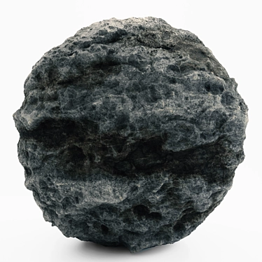 Black Rock VRAY PBR Material 3D model image 1 
