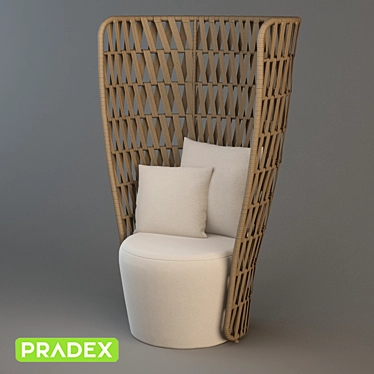 Outdoor Bliss: Hermes Pradex Armchair 3D model image 1 