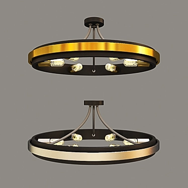 Industrial Loft Pendant Chandelier 3D model image 1 