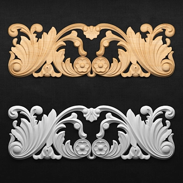 Elegant Carved Pattern Decor 3D model image 1 