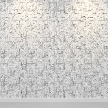 ModularArts Glyph Panels: Innovative Wall Art 3D model image 1 