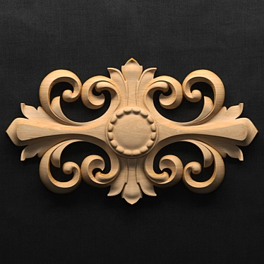 Intricately Carved Pattern Tile 3D model image 1 