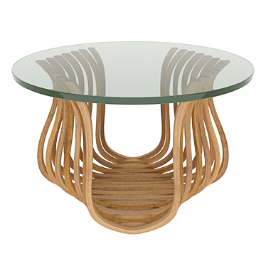 Title: Postmodern Wooden Coffee Table 3D model image 1 