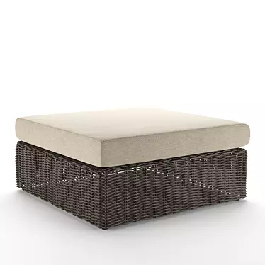 Havana Outdoor Ottoman: Stylish and Versatile 3D model image 1 