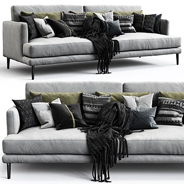 Elegant Bonaldo Paraiso Sofa 3D model image 1 