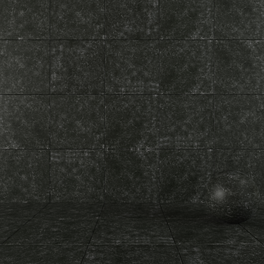 KIBO Black Stone Wall Tiles: Multi-Texture 3D Render 3D model image 1 