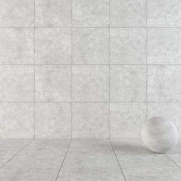 KIBO Grey Stone Wall Tiles 3D model image 1 