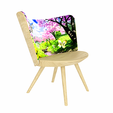  Contemporary Embroidered Chair: Cappellini's Spring Edition 3D model image 1 