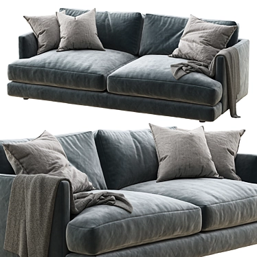 Haven 84" Sofa: Comfortably Stylish & Perfectly Sized 3D model image 1 