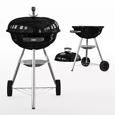 Title: Weber Compact Kettle Grill - Charcoal Grilling Perfection 3D model image 1 