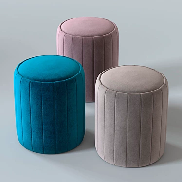 Elegant Melis Pouf by Origami 3D model image 1 