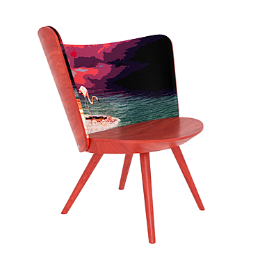 Cappellini Embroidery Chair: Summer Elegance 3D model image 1 