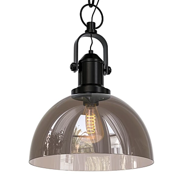 Modern Loft Glass Pendant Light 3D model image 1 