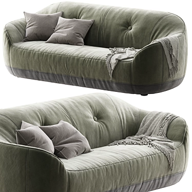 Natuzzi Furrow: Modern Elegance 3D model image 1 