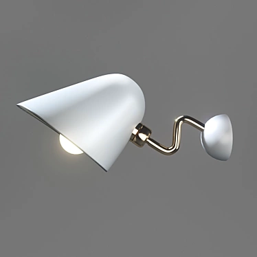 Inodesign Beghina 40.2815 Modern Pendant Light in Brass & White 3D model image 1 