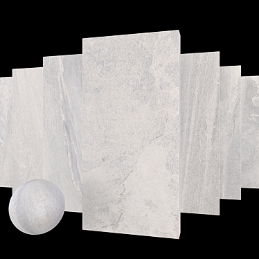 Santorini Ice Stone Set: Multi-Texture, High-Definition 3D model image 1 