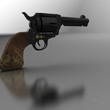 Sleek Uberti Cattleman Cowboy Revolver 3D model image 1 