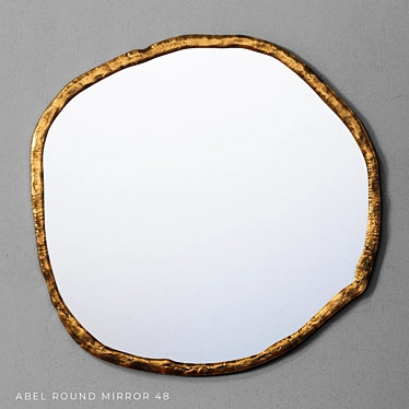 Abel Round Mirror: Organic Elegance 3D model image 1 