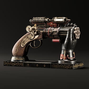 Steampunk Inspired Decorative Gun 3D model image 1 