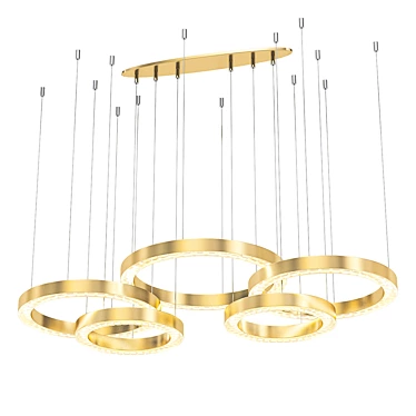 Elegant Circle Diamond Pendant 3D model image 1 