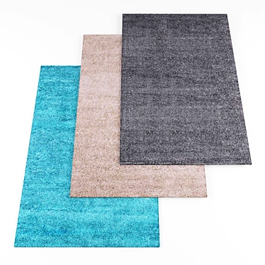 Versatile Collection of 3 Rugs 3D model image 1 