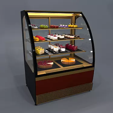 Stylish Confectionery Display Cabinet 3D model image 1 