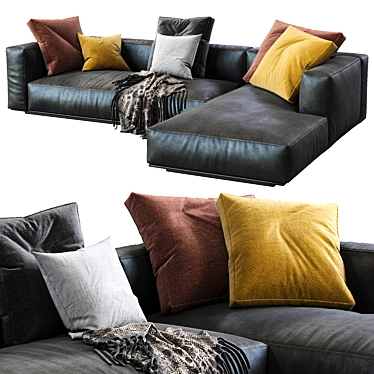 Grandemare Flexform Sofa: Sophisticated Comfort 3D model image 1 