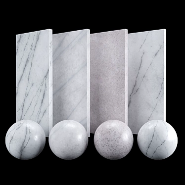 Marble White Carrara: Ready to Use PBR Texture 3D model image 1 