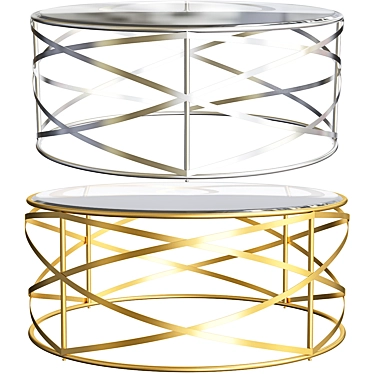 Contemporary Nora Round Accent Table 3D model image 1 