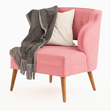 Stylish Pink Tyler Chair 3D model image 1 