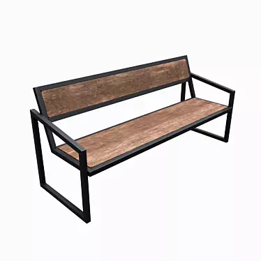 Urban Loft Park Bench 3D model image 1 