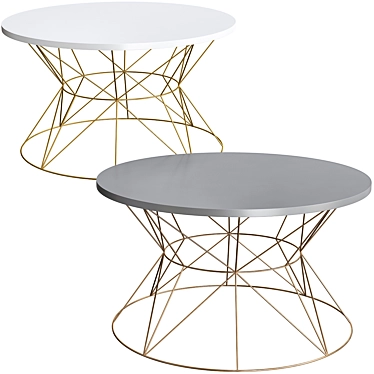 Mendel Metal Coffee Table - Elegant and Functional 3D model image 1 