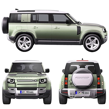 Title: Premium Land Rover Defender 2020 3D Model 3D model image 1 