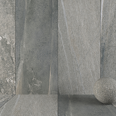 Santorini Fume Stone Wall Tiles 3D model image 1 