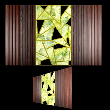 Wooden Panel Composition 3220x2000mm: 2015 Corona, Vray, FBX 3D model image 1 