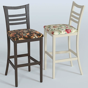 Brava Bar Chair 3D model image 1 