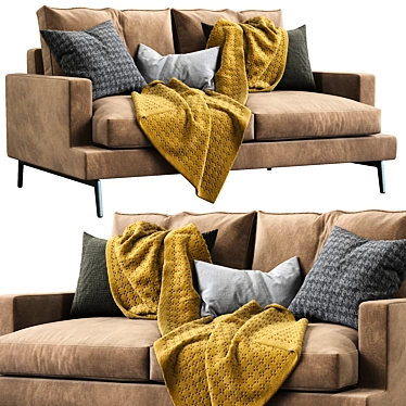 Verzelloni Larsen Sofa: Modern Italian Elegance 3D model image 1 