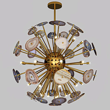 Agate Sputnik Pendant Light 3D model image 1 