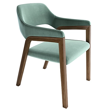 Sleek and Stylish: Parla Olive Chair 3D model image 1 