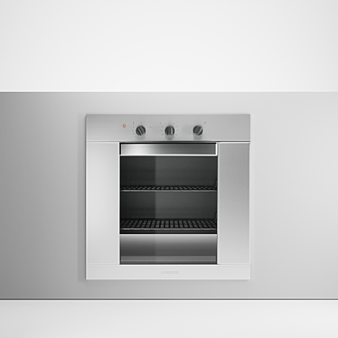Elegant Glass & Stainless Oven 3D model image 1 