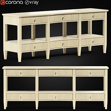 Elegant Reverie Console Table 3D model image 1 