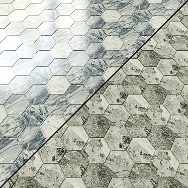 Italon Sharm Extra: Hexagon Mosaic Tiles 3D model image 1 