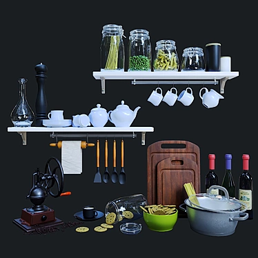 Complete Kitchen Essentials Set 3D model image 1 