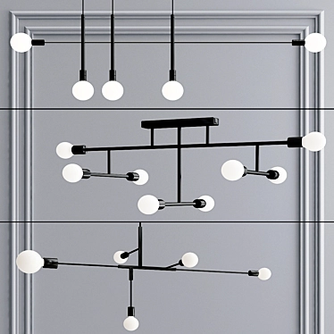 Pendant Light Collection 7 | Stylish and Versatile Lighting Solution 3D model image 1 